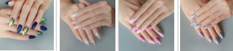 24 pieces of trendy wearable fake nail pieces