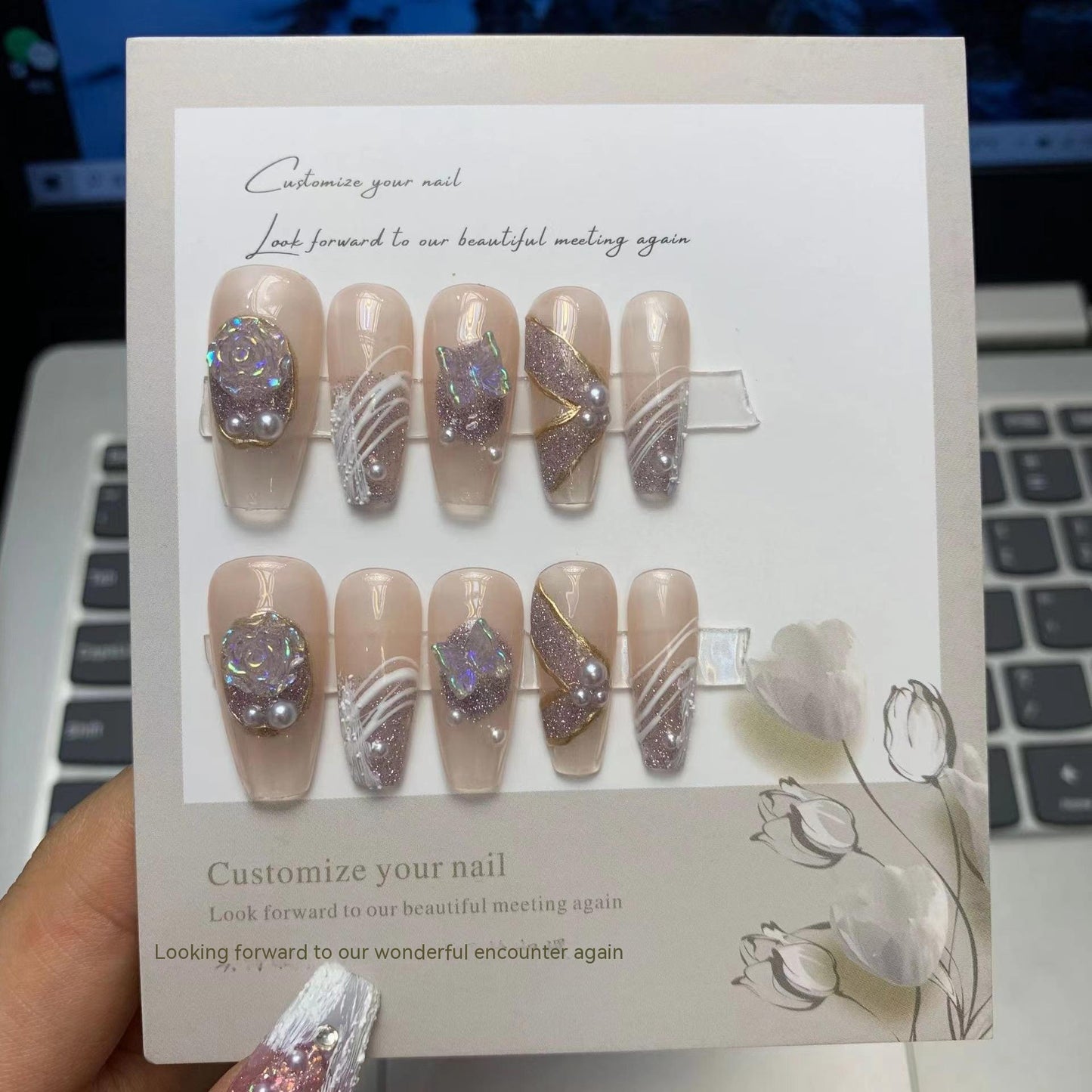 Camellia Series Hand-worn Armor Removable Nail Stickers